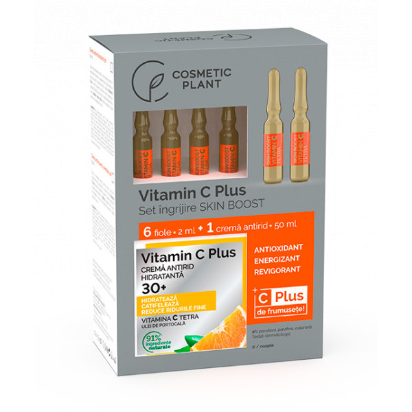 Set ingrijire Skin Boost 30+ Crema Vitamin C plus 30 + Fiole skin Boost - 6 buc