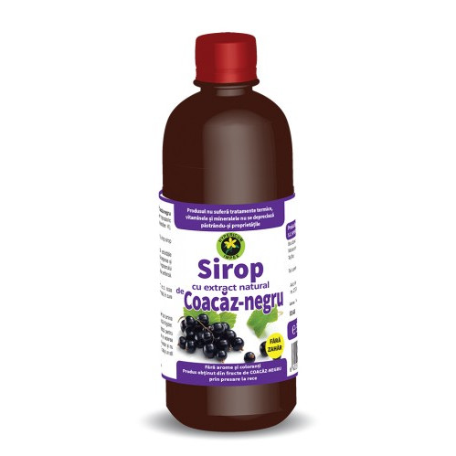 Sirop coacaz negru fara zahar - 500 ml Hypericum