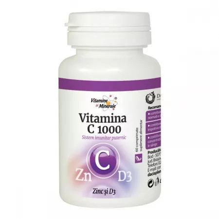 Vitamina C1000 cu Zinc si D3 - 60 cpr