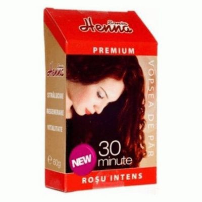 Vopsea de par Henna Sonia Premium, Rosu intens - 60 g