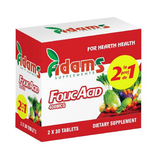 Acid Folic 400 mcg - 30 cps 1+1 Gratis