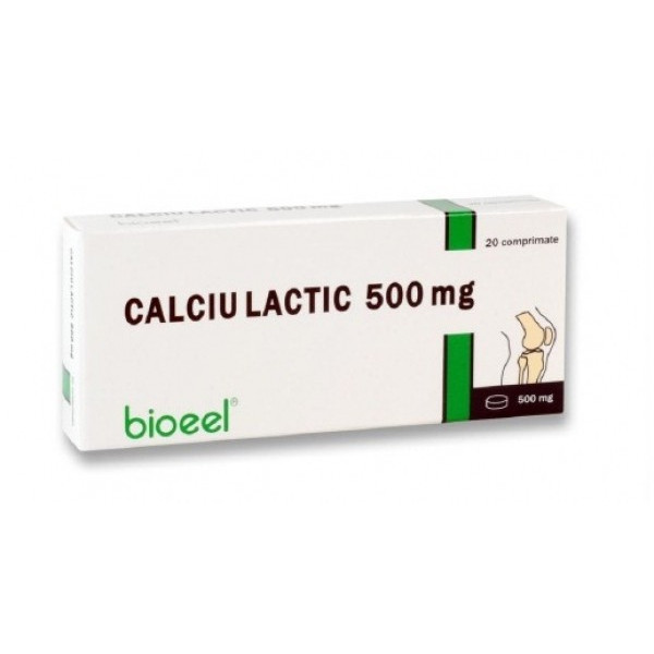 Calciu Lactic 500 mg - 20 cpr - Bioeel