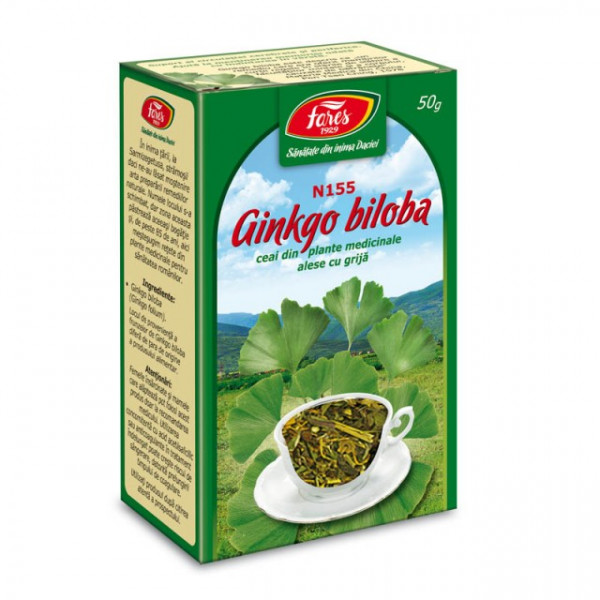 Ceai Ginkgo Biloba - Frunze N155 - 50 gr Fares