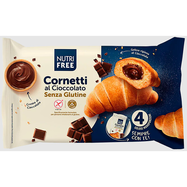 Cornetti - Cornulete cu crema de ciocolata 240 g - Nutrifree
