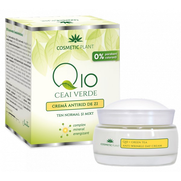 Crema antirid zi Q10 + ceai verde si complex mineral - 50 ml