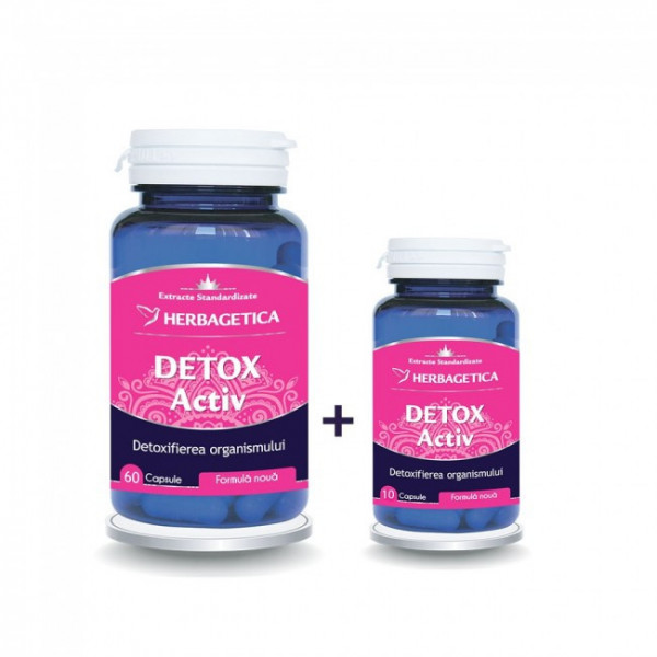 Detox Activ - 60 cps + 10 cps Gratis