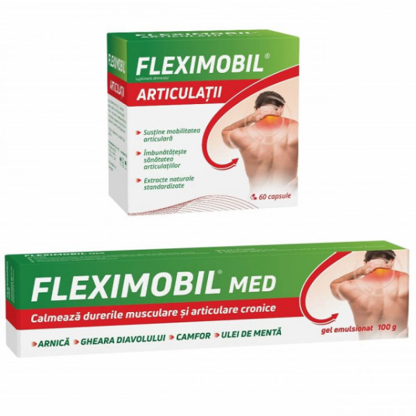 Fleximobil Articulatii 60 cps + Gel emulsionat 100 gr gratis