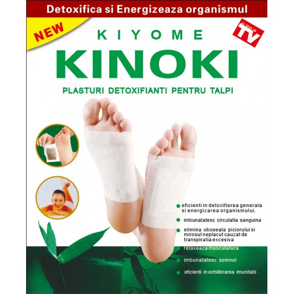 Plasturi Detoxifianti Kinoki 6x8 cm - 10 buc