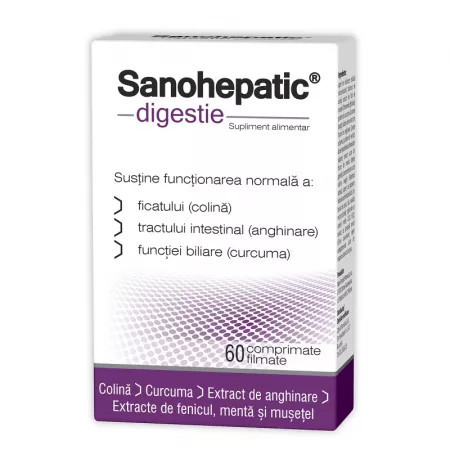 Sanohepatic Digestie - 60 cpr
