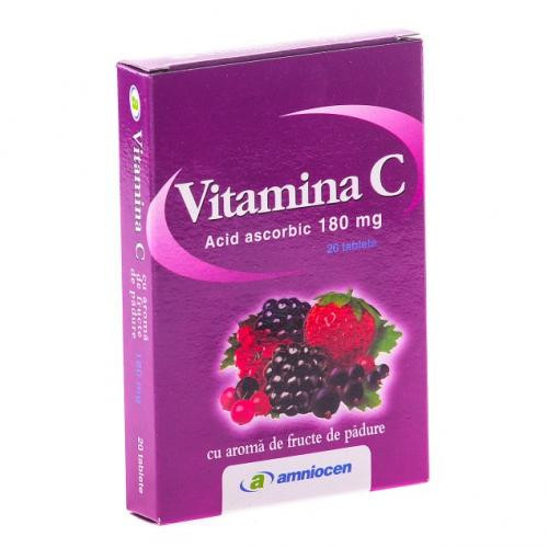 Vitamina C fructe de padure 180mg - 24 cpr