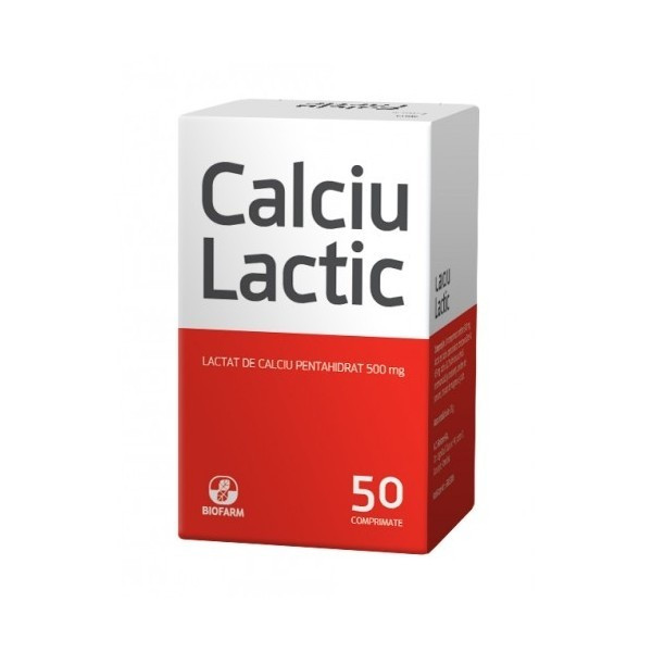 Calciu Lactic 500 mg - 50 cpr