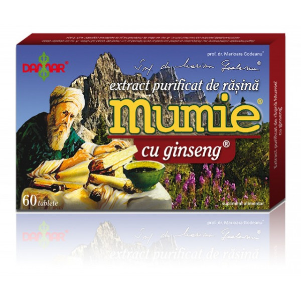 Extract purificat de rasina Mumie cu ginseng - 60 tbl
