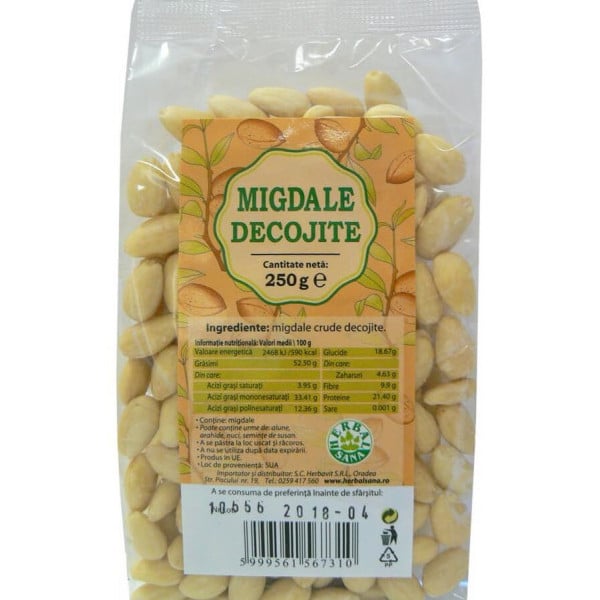 Migdale crude decojite - 250 g Herbavit