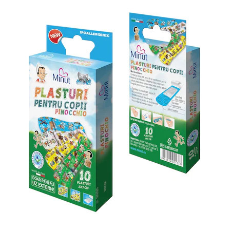 Plasturi pentru copii Pinochio 2x7cm - 10 buc