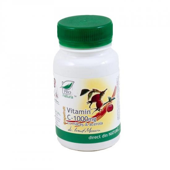 Vitamina C 1000 mg cu Acerola Grapefruit cu macese - 60 cpr