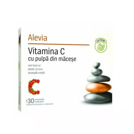 Vitamina C cu pulpa de macese - 30 cpr