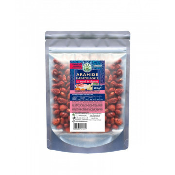 Arahide caramelizate cu aroma de capsune - 200 g
