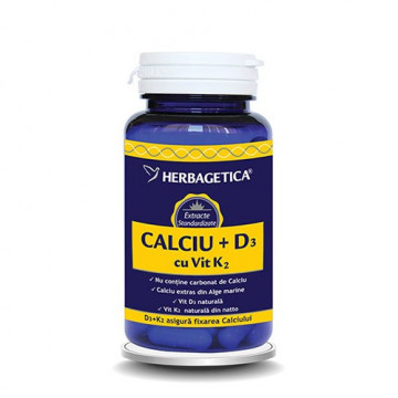 Calciu + D3 cu Vit. K2 - 30 cps