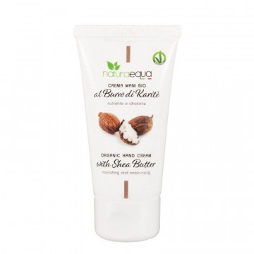 Crema organica de maini cu unt de shea, Naturaequa, 50 ml