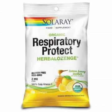 Dropsuri pentru gat Respiratory Protect Lemon Honey Soother - 18 buc
