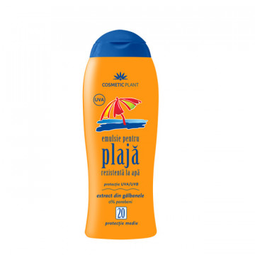 Emulsie plaja cu extract din galbenele, rezistenta la apa SPF20 - 200 ml