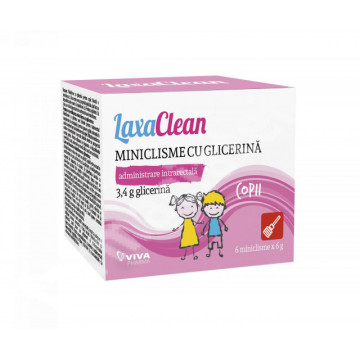 Miniclisme cu glicerina, pentru copii, LaxaClean - 6 buc