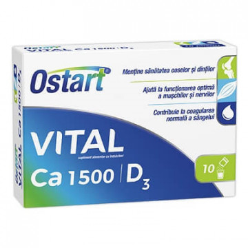 Ostart Vital Ca 1500 + D3 - 10 dz