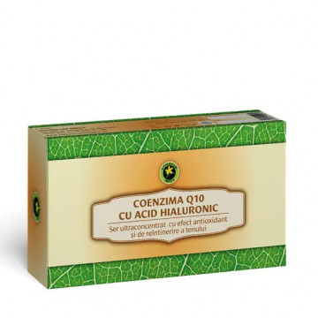 Set fiole Coenzima Q10 cu Acid Hialuronic - 12 buc x 2 ml