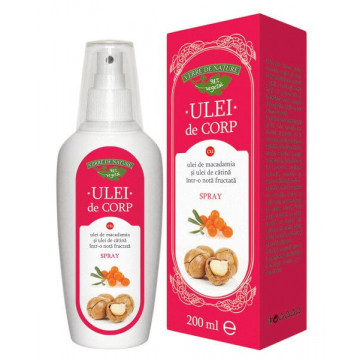 Ulei de corp cu macadamia, catina si note fructate - 200 ml