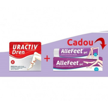 Uractiv Dren - 30 cps + Allefeet gel 45 ml Gratis