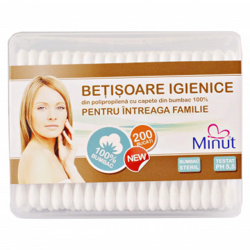 Betisoare igienice Minut - 200 buc/cutie