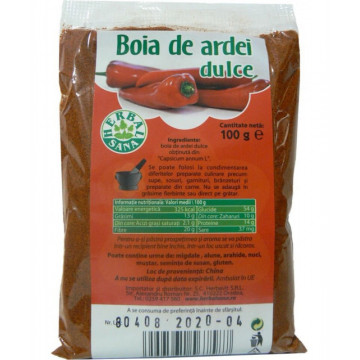 Boia de ardei dulce - 100 g Herbavit