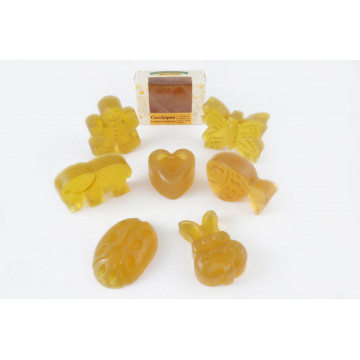 CocoSapun transparent figurine cu argan, lapte, miere si parfum asortat - 50 g