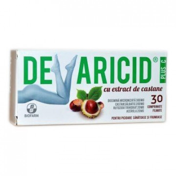 Devaricid Plus C cu extract castane - 30 cpr