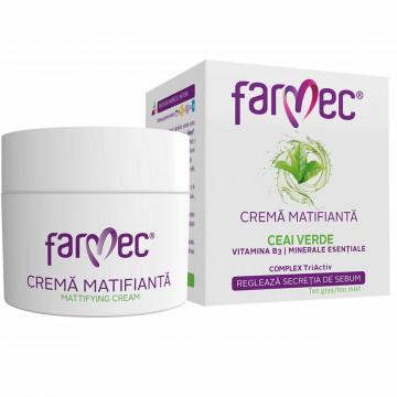 Farmec Crema Matifianta cu Ceai Verde - 50 ml
