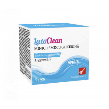 Miniclisme cu glicerina, pentru adulti, LaxaClean - 6 buc