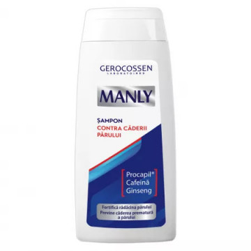 Sampon cu cofeina impotriva caderii parului pentru barbati Manly - 275 ml