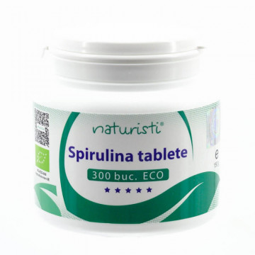 Spirulina tablete ECO - Naturisti - fata cutie