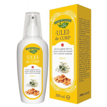 Ulei de corp cu migdale dulci, musetel si note de romanita - 200 ml