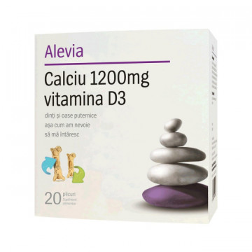 Calciu 1200 mg + Vitamina D3 - 20 dz