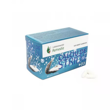 Calciu de stridii cu Vitamina D3 - 60 cps