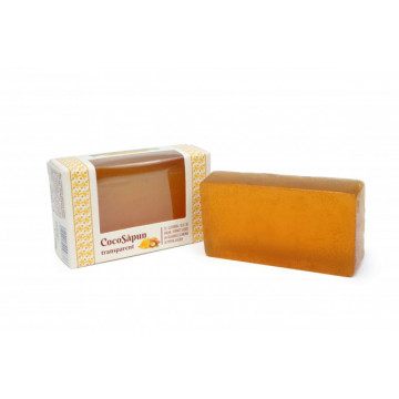 CocoSapun transparent cu argan, galbenele si aroma de pepene galben - 100 g