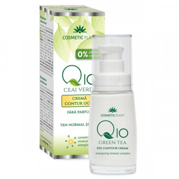 Crema contur ochi Q10 + ceai verde si complex mineral - 30 ml