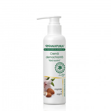 Crema demachianta cu migdale si argint - 145 ml Vivanatura