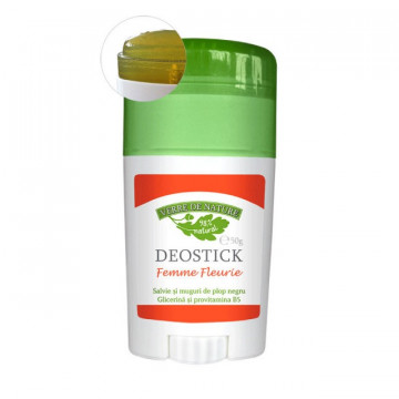 Deostick Femme Fleurie cu salvie, muguri de plop negru si glicerina 50g