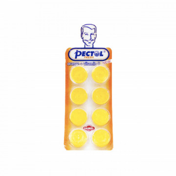 Dropsuri pectol portocale si vitamina C - 8 buc