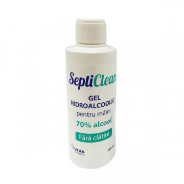 Gel hidroalcoolic pentru maini 70% alcool, SeptiClean - 100 ml
