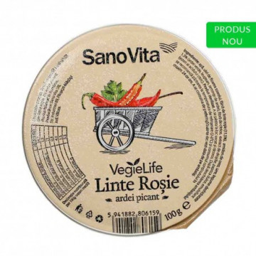 Pateu din linte rosie cu ardei picant - 100 g