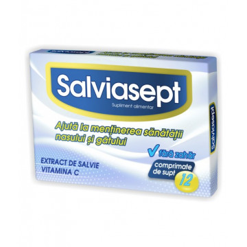 Salviasept fara zahar - 12 cpr