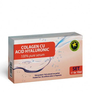 Set fiole Colagen cu Acid Hyaluronic - 6 buc x 10 ml